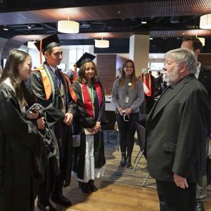 Steve Wozniak was the 2024 Commencement Address speaker at the University of Colorado Boulder.  (Photo by Casey A. Cass/University of Colorado)